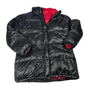 Michael Kors Mens Ultra‎ Light Weight Down Fill Puffer Jacket Black Red Small S